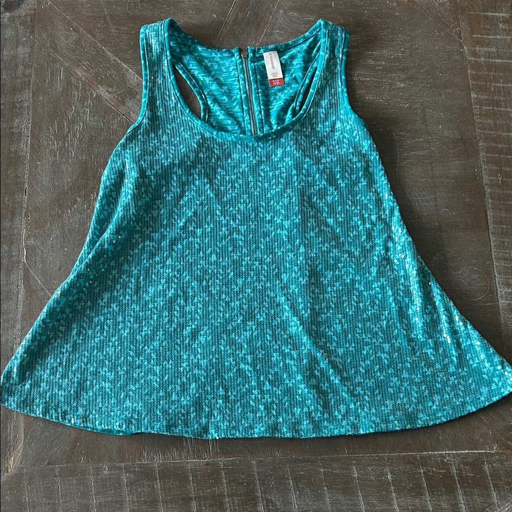 No Boundaries Teal Mosaic Racerback Tank